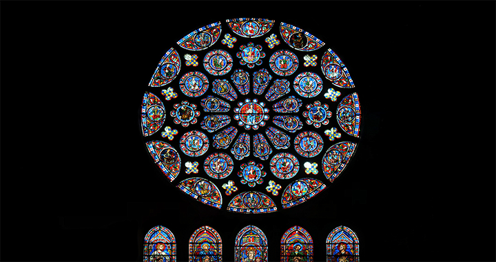 cathedrale vitrail chartres sur mesure